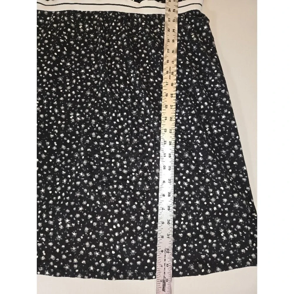 Cacique Black‎ Floral Print Lace Trim V Neck Sleeveless Chemise Sleep Wear 2X